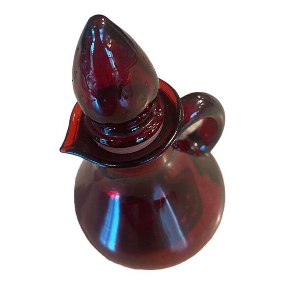 Vintage 1970 Avon Strawberry Bath Foam Red Cruet Bottle- Empty - Picture 4 of 7